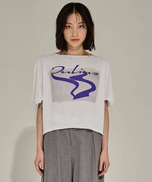 YOHEI OHNO/ヨウヘイオオノ】Pleats T-shirt/プリーツTシャツ（T
