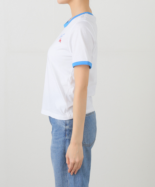 SPORTY&RICH(スポーティアンドリッチ)の「SPORTY&RICH / スポーティアンドリッチ DODGERS SERIF RINGER T-SHIRT(Tシャツ/カットソー・レディース・ブルー・SMALL/X-SMALL)」の8枚目の写真
