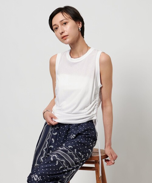 UNITED ARROWS ノースリーブベスト 黒/白 UNITED ARROWS｜コットン シアー ノースリーブベスト | Rakuten