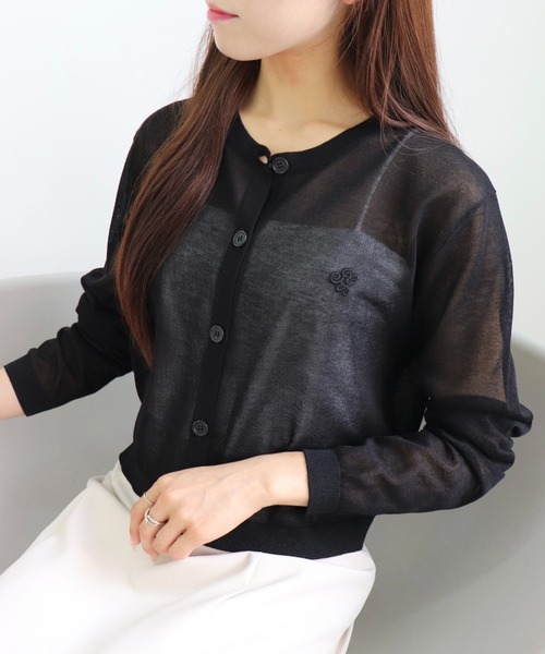 INGNI(イング)の「【WEB限定】胸ロゴシアーニットカーディガン(カーディガン/ボレロ・レディース・ブラック×ブラック/ホワイト×ホワイト/グレー×ホワイト/ピンク系2/サックスブルー系・M)」の15枚目の写真