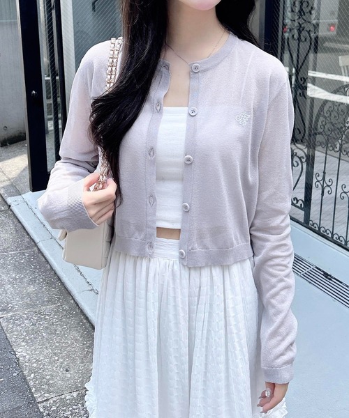 GANNI ホワイトカーディガン 全2色】サマーカーディガン（手洗い） 3600-2 | 事務服・会社制服の