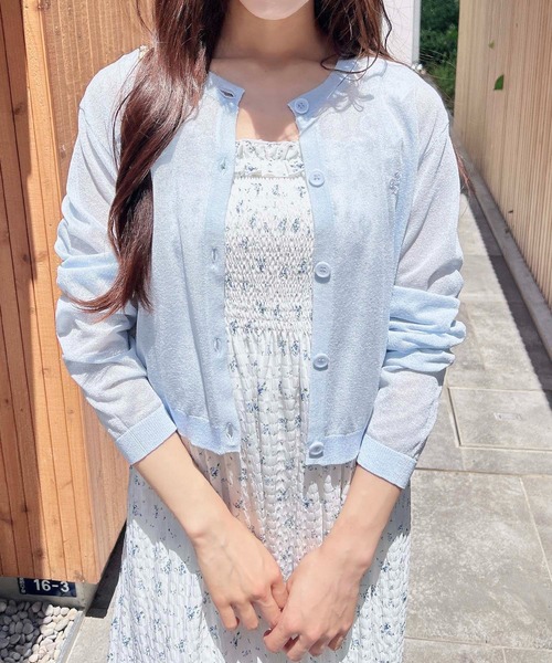 INGNI(イング)の「【WEB限定】胸ロゴシアーニットカーディガン(カーディガン/ボレロ・レディース・ブラック×ブラック/ホワイト×ホワイト/グレー×ホワイト/ピンク系2/サックスブルー系・M)」の22枚目の写真