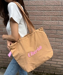 LOWO（ロワ）の「ドロストコード巾着ロゴトートバッグ（トートバッグ）」