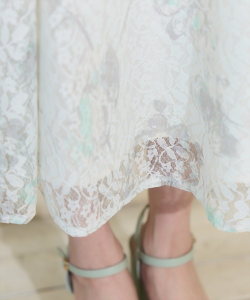 WILLSELECTION（ウィルセレクション）の「ニュアンスフラワーレースプリントワンピース（ワンピース・レディース・ホワイト系その他/レッド系その他/ブルー系その他・FREE）」の19枚目の写真