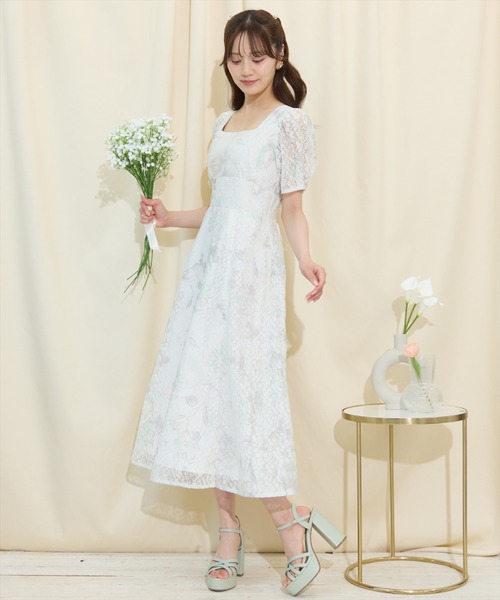 WILLSELECTION（ウィルセレクション）の「ニュアンスフラワーレースプリントワンピース（ワンピース・レディース・ホワイト系その他/レッド系その他/ブルー系その他・FREE）」の17枚目の写真