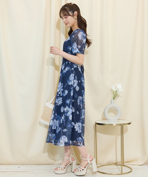 WILLSELECTION（ウィルセレクション）の「ニュアンスフラワーレースプリントワンピース（ワンピース・レディース・ホワイト系その他/レッド系その他/ブルー系その他・FREE）」の14枚目の写真