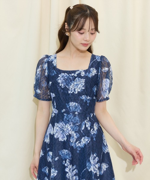 WILLSELECTION（ウィルセレクション）の「ニュアンスフラワーレースプリントワンピース（ワンピース・レディース・ホワイト系その他/レッド系その他/ブルー系その他・FREE）」の12枚目の写真