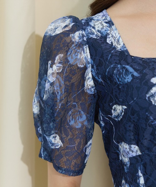 WILLSELECTION（ウィルセレクション）の「ニュアンスフラワーレースプリントワンピース（ワンピース・レディース・ホワイト系その他/レッド系その他/ブルー系その他・FREE）」の7枚目の写真