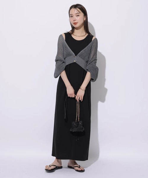 MYSTRADA オフショルダー ブラック マキシワンピース MYSTRADA オフショルダー ブラック マキシワンピース 01_001.jpg