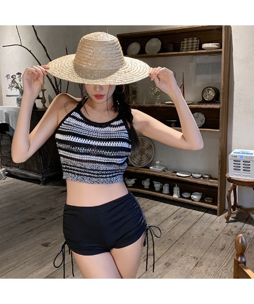 Riberce リベーチェ ビキニ ショートパンツ 3点セット ホルターネック Riberce (リベーチェ)レディース大人水着の人気ブランド【公式通販】