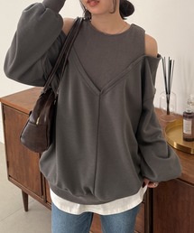 solleim | 肩スリットレイヤード風スウェット(スウェット)