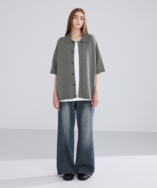 LUENNA（ルエナ）の「【LUENNA】Soft Pile Knit Shirt / ソフトパイルニットシャツ（ニット/セーター・メンズ・チャコールグレー/ネイビー・L/M）」の10枚目の写真