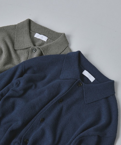 LUENNA（ルエナ）の「【LUENNA】Soft Pile Knit Shirt / ソフトパイルニットシャツ（ニット/セーター・メンズ・チャコールグレー/ネイビー・L/M）」の11枚目の写真