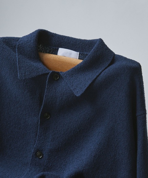 LUENNA（ルエナ）の「【LUENNA】Soft Pile Knit Shirt / ソフトパイルニットシャツ（ニット/セーター・メンズ・チャコールグレー/ネイビー・L/M）」の13枚目の写真