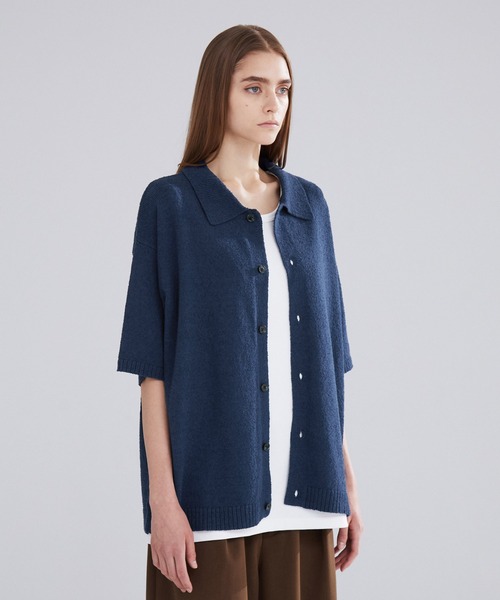 LUENNA】Soft Pile Knit Shirt / ソフトパイルニットシャツ（ニット