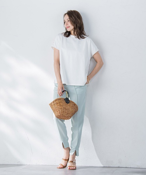 Viaggio Blu（ビアッジョブルー）の「接触冷感2WAYストレッチジョガーパンツ≪洗濯機で洗える≫（その他パンツ・レディース・ブラック/グリーン・S/M/L）」の10枚目の写真