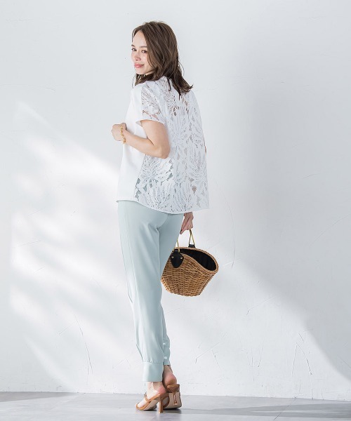 Viaggio Blu（ビアッジョブルー）の「接触冷感2WAYストレッチジョガーパンツ≪洗濯機で洗える≫（その他パンツ・レディース・ブラック/グリーン・S/M/L）」の13枚目の写真