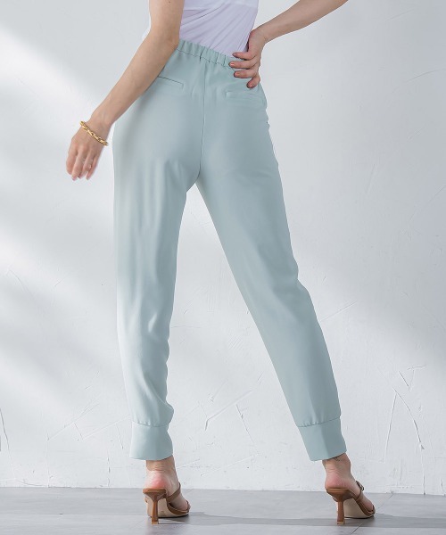 Viaggio Blu（ビアッジョブルー）の「接触冷感2WAYストレッチジョガーパンツ≪洗濯機で洗える≫（その他パンツ・レディース・ブラック/グリーン・S/M/L）」の9枚目の写真