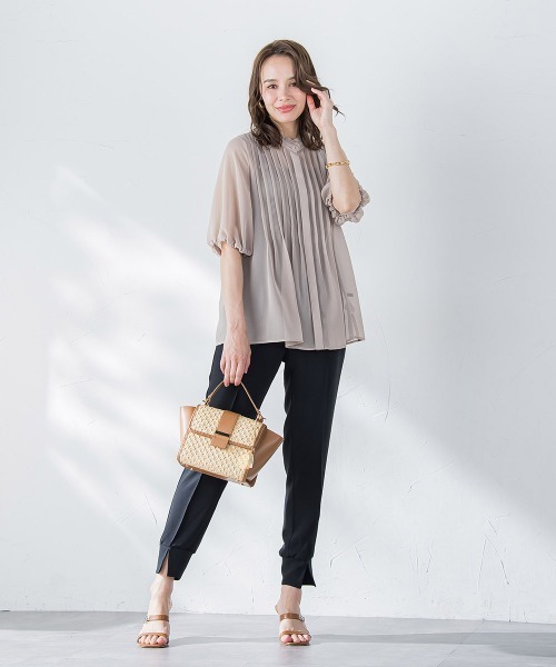 Viaggio Blu（ビアッジョブルー）の「接触冷感2WAYストレッチジョガーパンツ≪洗濯機で洗える≫（その他パンツ・レディース・ブラック/グリーン・S/M/L）」の5枚目の写真