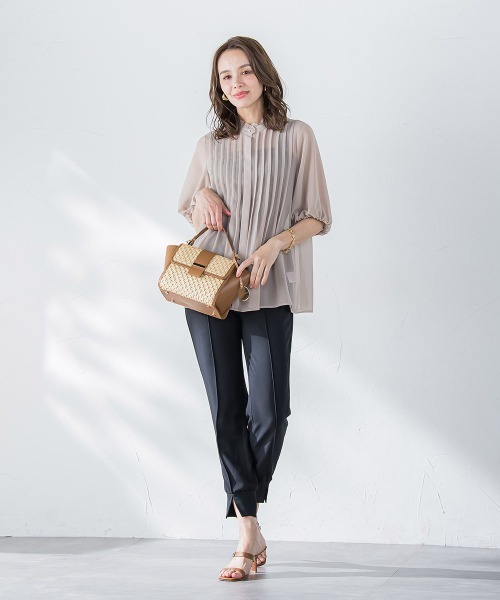 Viaggio Blu（ビアッジョブルー）の「接触冷感2WAYストレッチジョガーパンツ≪洗濯機で洗える≫（その他パンツ・レディース・ブラック/グリーン・S/M/L）」の6枚目の写真