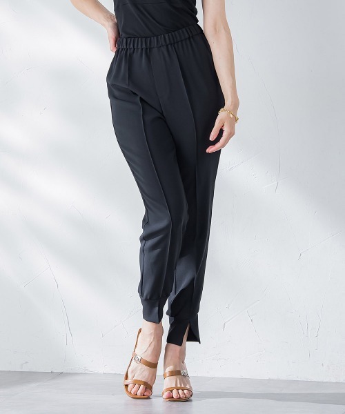 Viaggio Blu（ビアッジョブルー）の「接触冷感2WAYストレッチジョガーパンツ≪洗濯機で洗える≫（その他パンツ・レディース・ブラック/グリーン・S/M/L）」の3枚目の写真