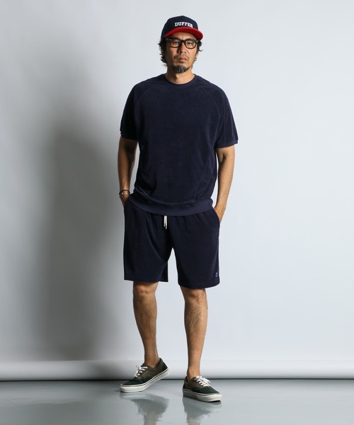 The DUFFER of ST.GEORGE(ザダファーオブセントジョージ)の「PIGMENT-DYE SETUP PILE TEE:ピグメント加工 セットアップ パイルTシャツ(Tシャツ/カットソー・メンズ・ホワイト/ミント/ネイビー・X-LARGE/LARGE/MEDIUM)」の9枚目の写真