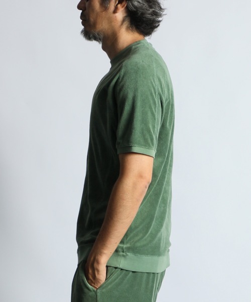 The DUFFER of ST.GEORGE(ザダファーオブセントジョージ)の「PIGMENT-DYE SETUP PILE TEE:ピグメント加工 セットアップ パイルTシャツ(Tシャツ/カットソー・メンズ・ホワイト/ミント/ネイビー・X-LARGE/LARGE/MEDIUM)」の10枚目の写真