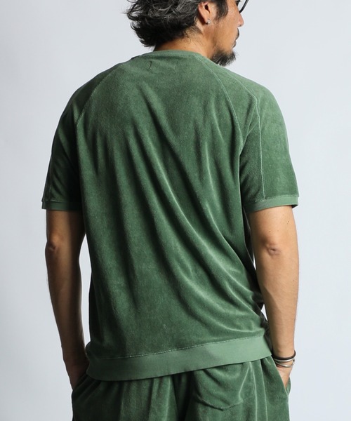The DUFFER of ST.GEORGE(ザダファーオブセントジョージ)の「PIGMENT-DYE SETUP PILE TEE:ピグメント加工 セットアップ パイルTシャツ(Tシャツ/カットソー・メンズ・ホワイト/ミント/ネイビー・X-LARGE/LARGE/MEDIUM)」の11枚目の写真
