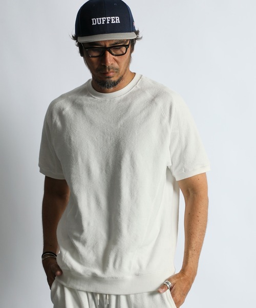 The DUFFER of ST.GEORGE(ザダファーオブセントジョージ)の「PIGMENT-DYE SETUP PILE TEE:ピグメント加工 セットアップ パイルTシャツ(Tシャツ/カットソー・メンズ・ホワイト/ミント/ネイビー・X-LARGE/LARGE/MEDIUM)」の4枚目の写真
