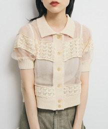 KBF | クロシェニットドッキングブラウス(シャツ/ブラウス)