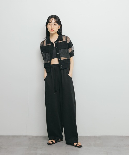 KBF（ケイビーエフ）の「クロシェニットドッキングブラウス（シャツ/ブラウス・レディース・アイボリー/ブラック・ONE）」の7枚目の写真