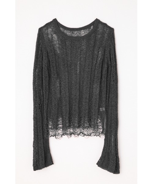 LAGUA GEM(ラグアジェム)の「SIDE SLIT CRASH トップス(ニット/セーター・レディース・レッド/チャコールグレー/ベージュ・FREE)」の17枚目の写真