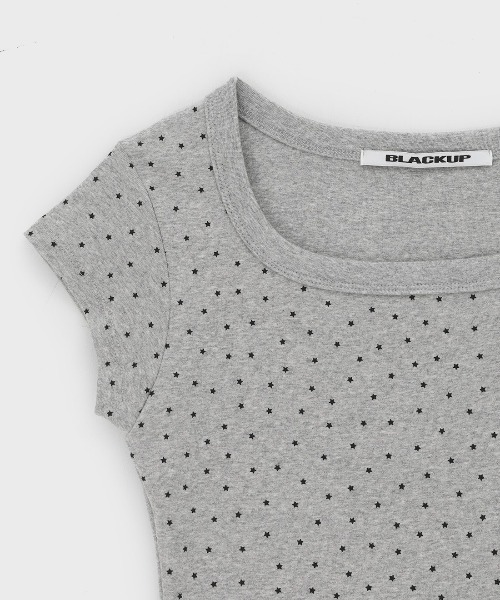 BLACKUP（ブラックアップ）の「[MADE] ステラキャップスリーブT（Tシャツ/カットソー・レディース・グレー/ブラック・FREE）」の18枚目の写真