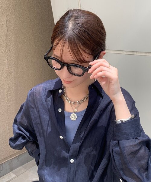 DouDou（ドゥドゥ）の「太フレームサングラス＋ケースセット（サングラス・レディース・ブラウン/ダークブラウン/ブラック・FREE）」の2枚目の写真