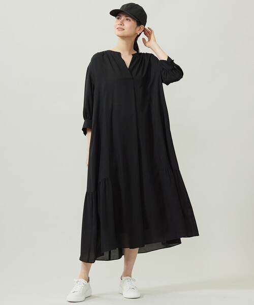 自由区【今季新作】ソフトシルクビエラワンピース セール】ソフトシルクビエラ ワンピース（ワンピース）｜自由区