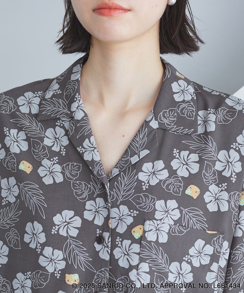 ハローキティコラボ（ハローキティコラボ）の「【ROPE' PICNIC×ハローキティ コラボ】日焼けハローキティ アソートシャツ（シャツ/ブラウス・レディース・スミクロ/キナリ・FREE）」の16枚目の写真