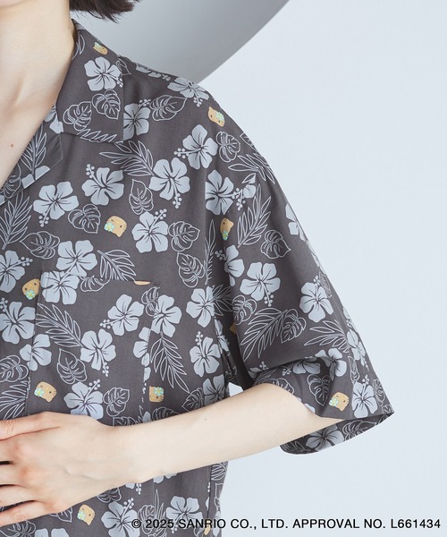 ハローキティコラボ（ハローキティコラボ）の「【ROPE' PICNIC×ハローキティ コラボ】日焼けハローキティ アソートシャツ（シャツ/ブラウス・レディース・スミクロ/キナリ・FREE）」の15枚目の写真