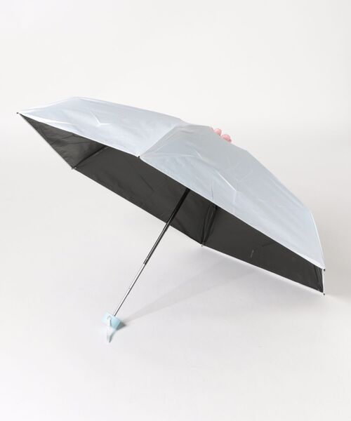 collex（コレックス）の「RAIN 晴雨兼用　無地　ミニ傘（折りたたみ傘・レディース・アイボリー/グレー・フリー）」の2枚目の写真