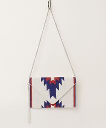 MAISON mou | 【Swaraj/スワラージ】NATIVE柄ビーズクラッチ(手刺繍ビーズ)(クラッチバッグ)