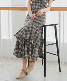ミッシュマッシュ   チェック柄部分プリーツスカート MISCH MASCH チェック柄部分プリーツスカート - メルカリ