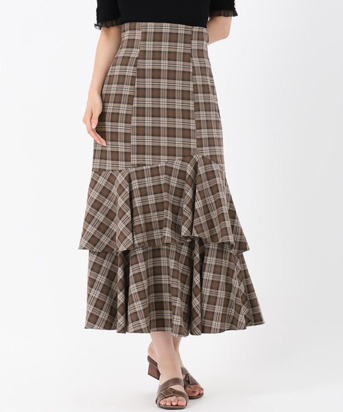 MISCH MASCH(ミッシュマッシュ)の「ランダムフレアチェックスカート(スカート・レディース・ベージュ/ピンク・S/M)」の22枚目の写真