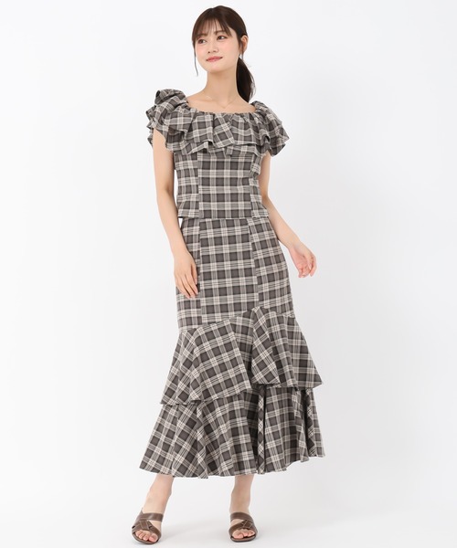 MISCH MASCH(ミッシュマッシュ)の「ランダムフレアチェックスカート(スカート・レディース・ベージュ/ピンク・S/M)」の11枚目の写真