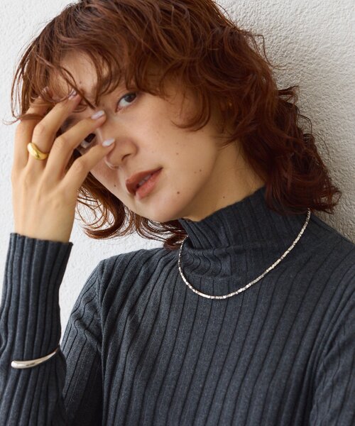 RIVE DROITE(リヴドロワ)の「【存在感◎】ヘマタイトショートネックレス2(ネックレス・レディース・シルバー・FREE)」の1枚目の写真