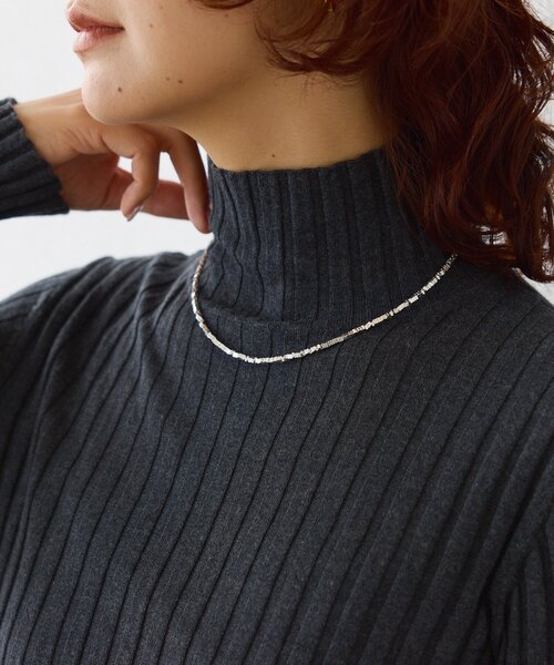 RIVE DROITE(リヴドロワ)の「【存在感◎】ヘマタイトショートネックレス2(ネックレス・レディース・シルバー・FREE)」の3枚目の写真