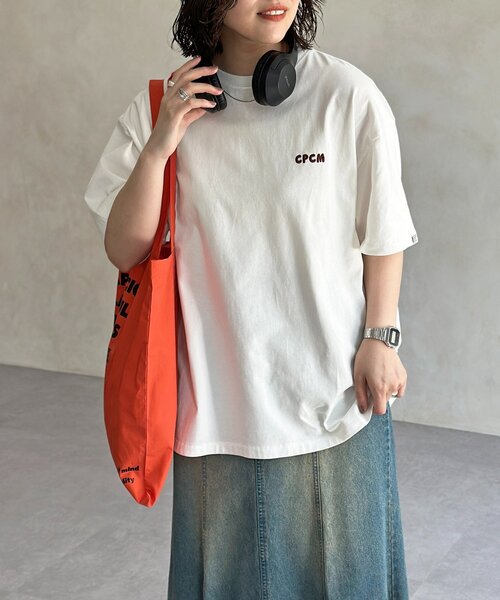 CPCM（シーピーシーエム）の「CPCM1ポイント刺繍T（Tシャツ/カットソー・レディース・ホワイト/ブラック/ネイビー/オレンジ・FREE）」の22枚目の写真