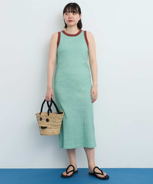 I am I in fact...（アイアムアイインファクト）の「●HOSO pitch Border OP（ワンピース・レディース・レッド/ブルー/グリーン・FREE）」の8枚目の写真