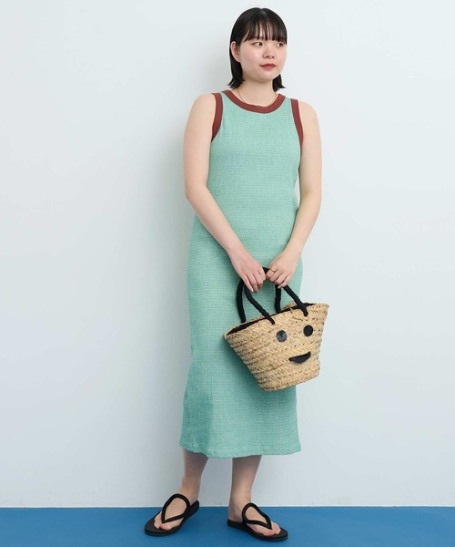 I am I in fact...（アイアムアイインファクト）の「●HOSO pitch Border OP（ワンピース・レディース・レッド/ブルー/グリーン・FREE）」の7枚目の写真