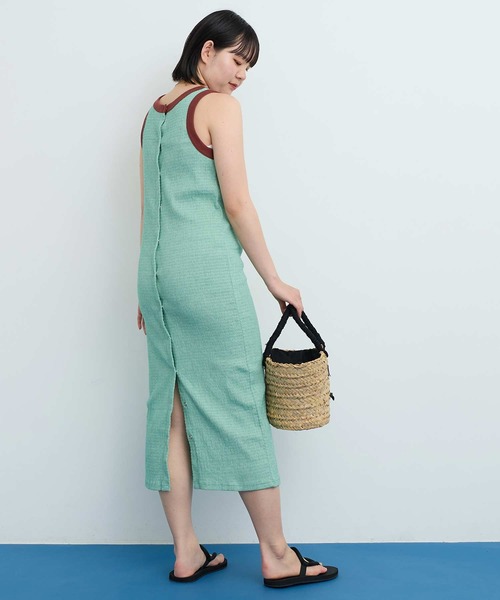 I am I in fact...（アイアムアイインファクト）の「●HOSO pitch Border OP（ワンピース・レディース・レッド/ブルー/グリーン・FREE）」の6枚目の写真