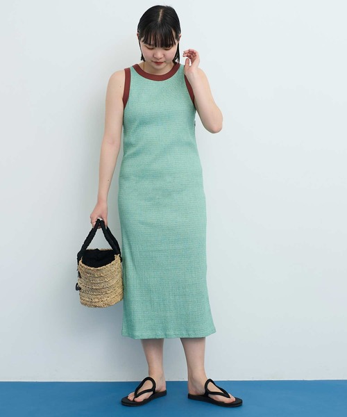 I am I in fact...（アイアムアイインファクト）の「●HOSO pitch Border OP（ワンピース・レディース・レッド/ブルー/グリーン・FREE）」の11枚目の写真