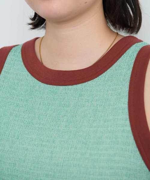 I am I in fact...（アイアムアイインファクト）の「●HOSO pitch Border OP（ワンピース・レディース・レッド/ブルー/グリーン・FREE）」の16枚目の写真